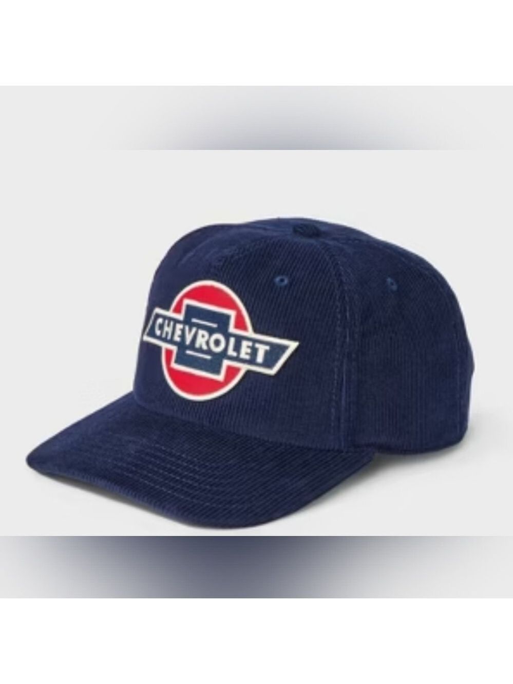 Chevrolet Hat | Dark Blue | Corduroy Snapback Hat | Officially Licensed Logo Cap